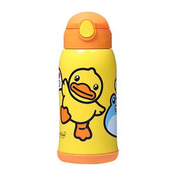 b.duck face 316不锈钢儿童保温杯550ml 一杯两盖 黄色可爱宝贝